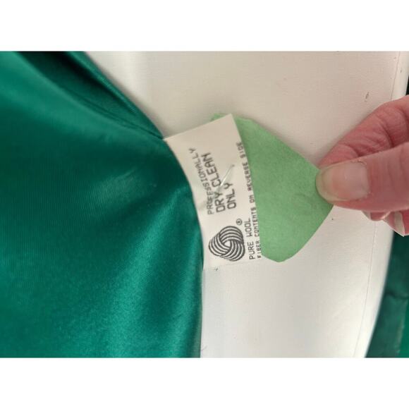 Vintage Authentic MacKintosh Vestcoat Navy Blue Green Button Wool Coat Hooded 14 - Picture 10 of 12